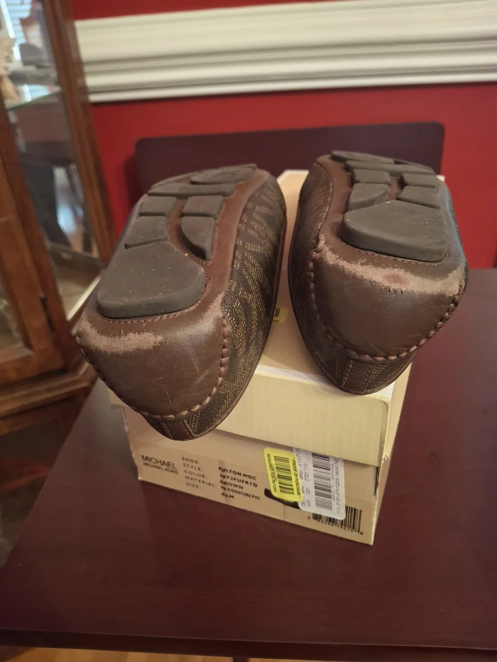 Michael Kors Brown Fulton Moccasin Flats with Signature Logo